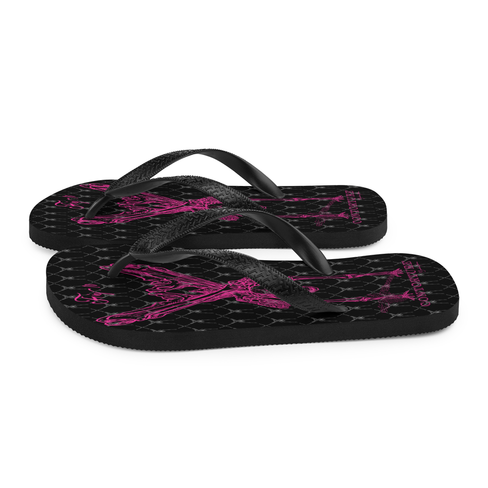 Contortion Flip-Flops: Contorture Neon Pink