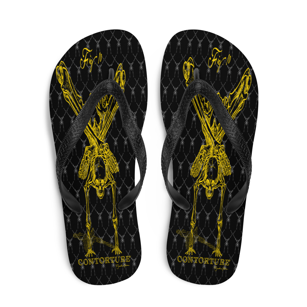 Contortion Flip-Flops: Contorture Solid Gold