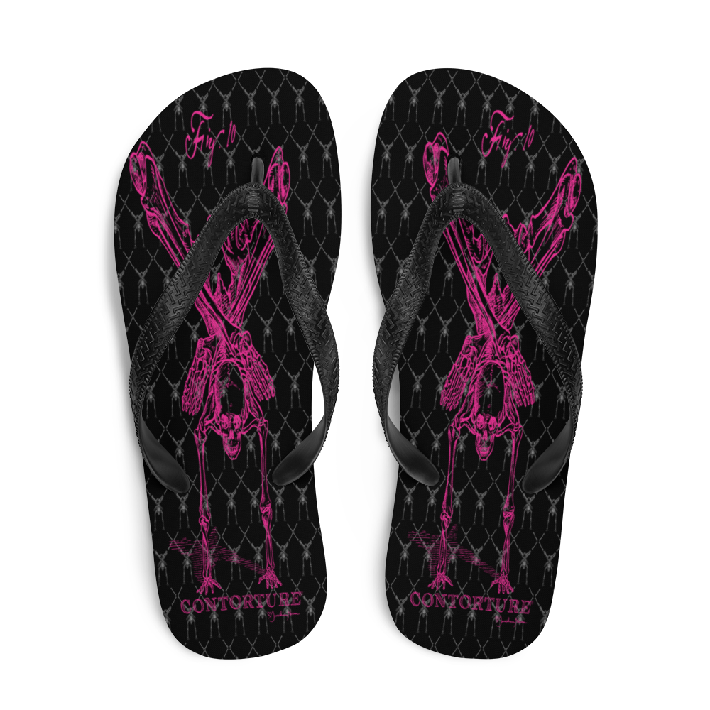 Contortion Flip-Flops: Contorture Neon Pink