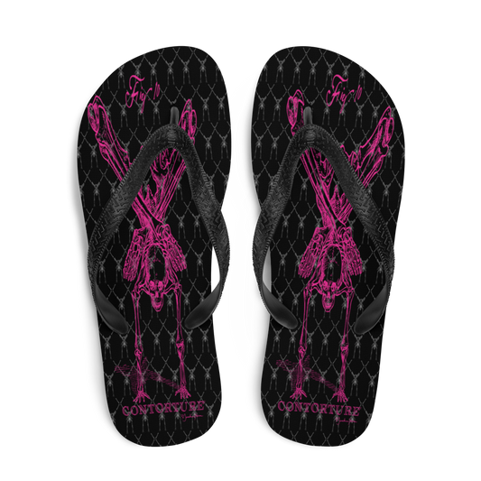 Contortion Flip-Flops: Contorture Neon Pink