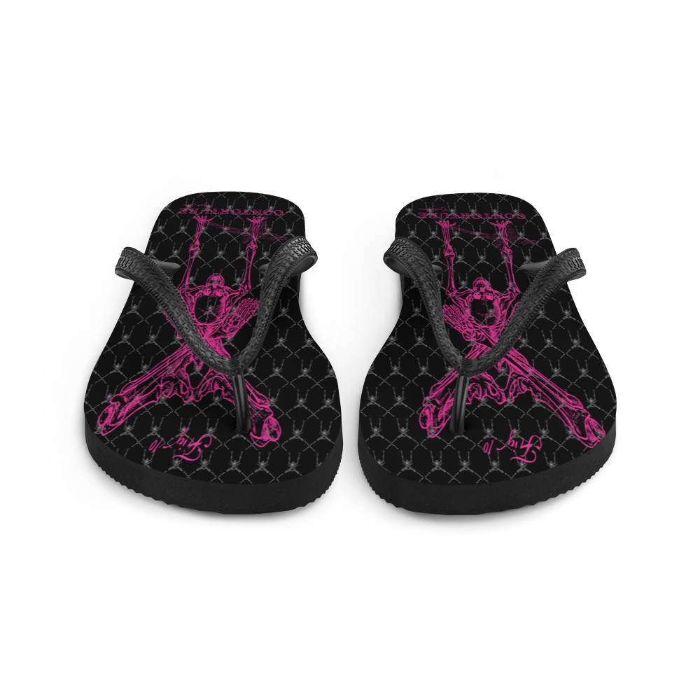 Contortion Flip-Flops: Contorture Neon Pink