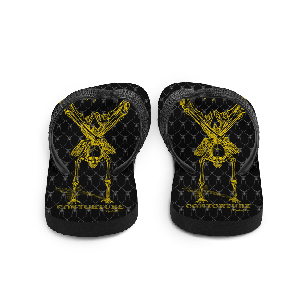 Contortion Flip-Flops: Contorture Solid Gold