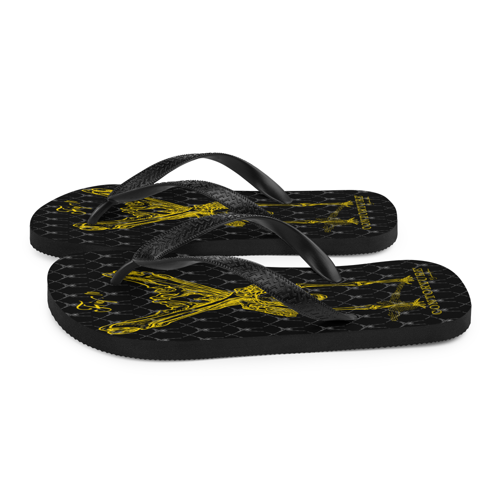 Contortion Flip-Flops: Contorture Solid Gold