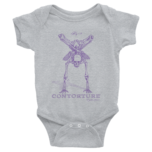 BABY Short Sleeve Bodysuit: Black Sabbath Purple