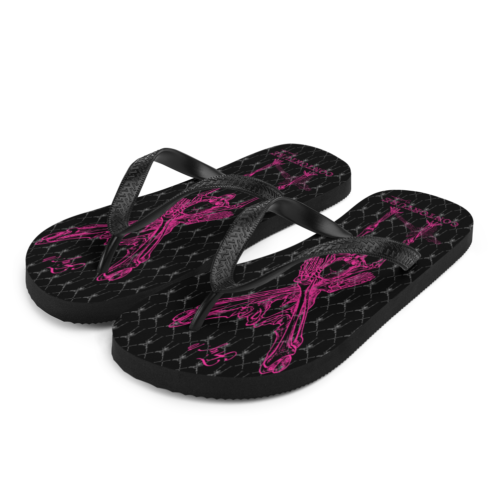 Contortion Flip-Flops: Contorture Neon Pink