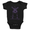 BABY Short Sleeve Bodysuit: Black Sabbath Purple