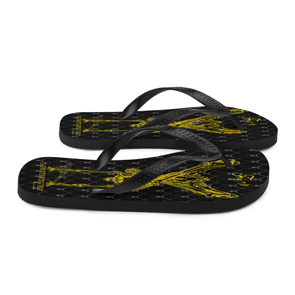 Contortion Flip-Flops: Contorture Solid Gold
