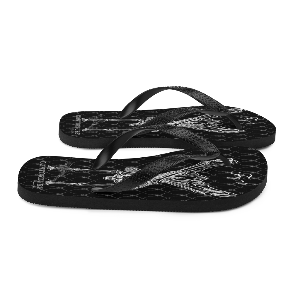 Contortion Flip-Flops: CONTORTURE BONEY WHITE
