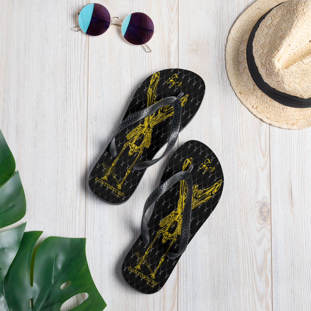 Contortion Flip-Flops: Contorture Solid Gold