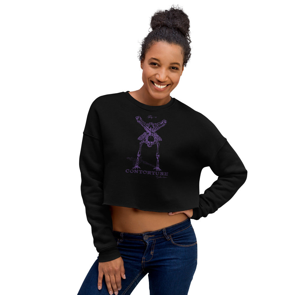 Purple discount crop sweatshirt