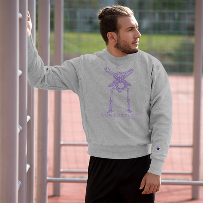 Black and top purple champion shirt