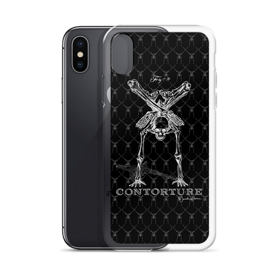 Contorture iPhone Case: Boney White Contortion Skeleton